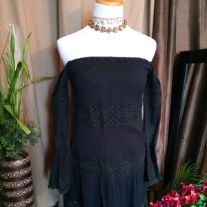 Stylish black off shoulder top